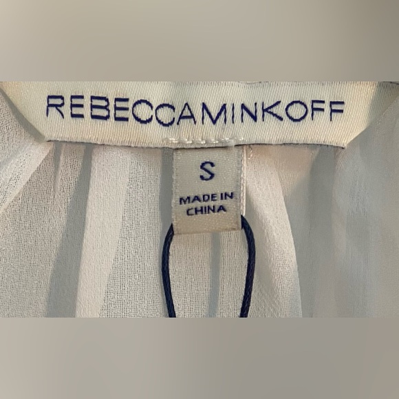 Rebecca Minkoff Viko Chiffon Top. Color: White. Size: S. - Picture 5 of 8